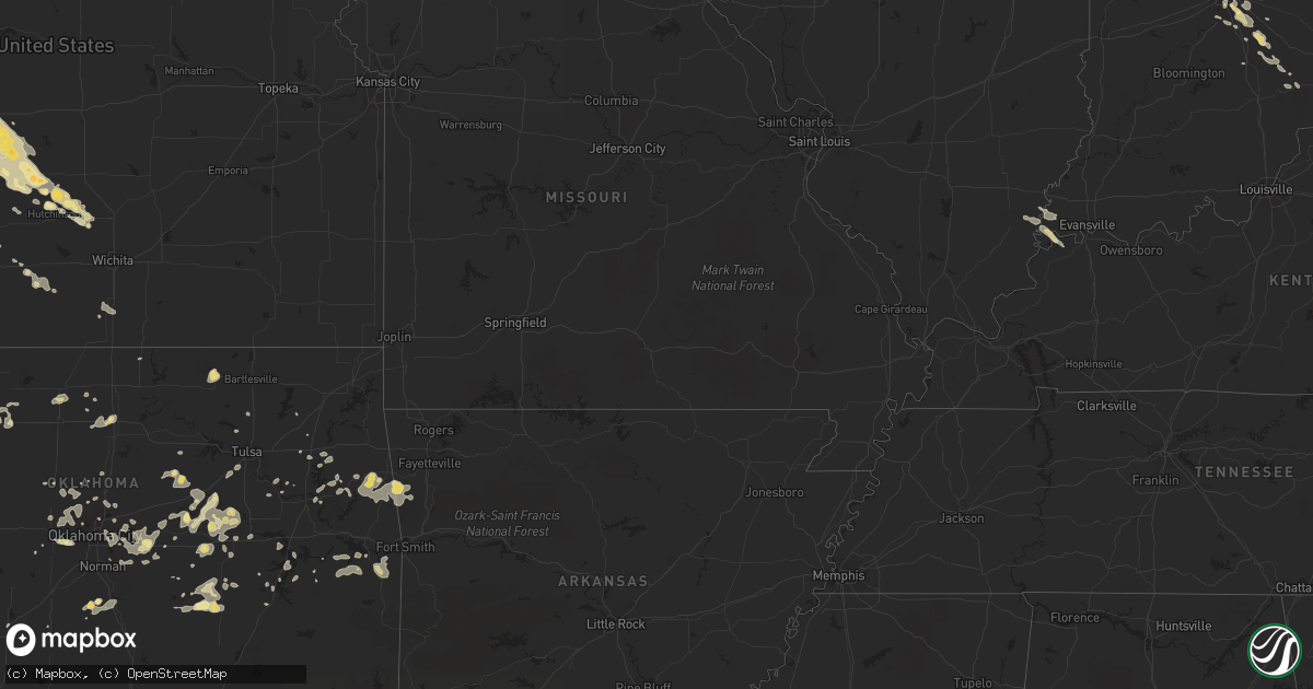 Hail map in Georgia on August 9, 2011