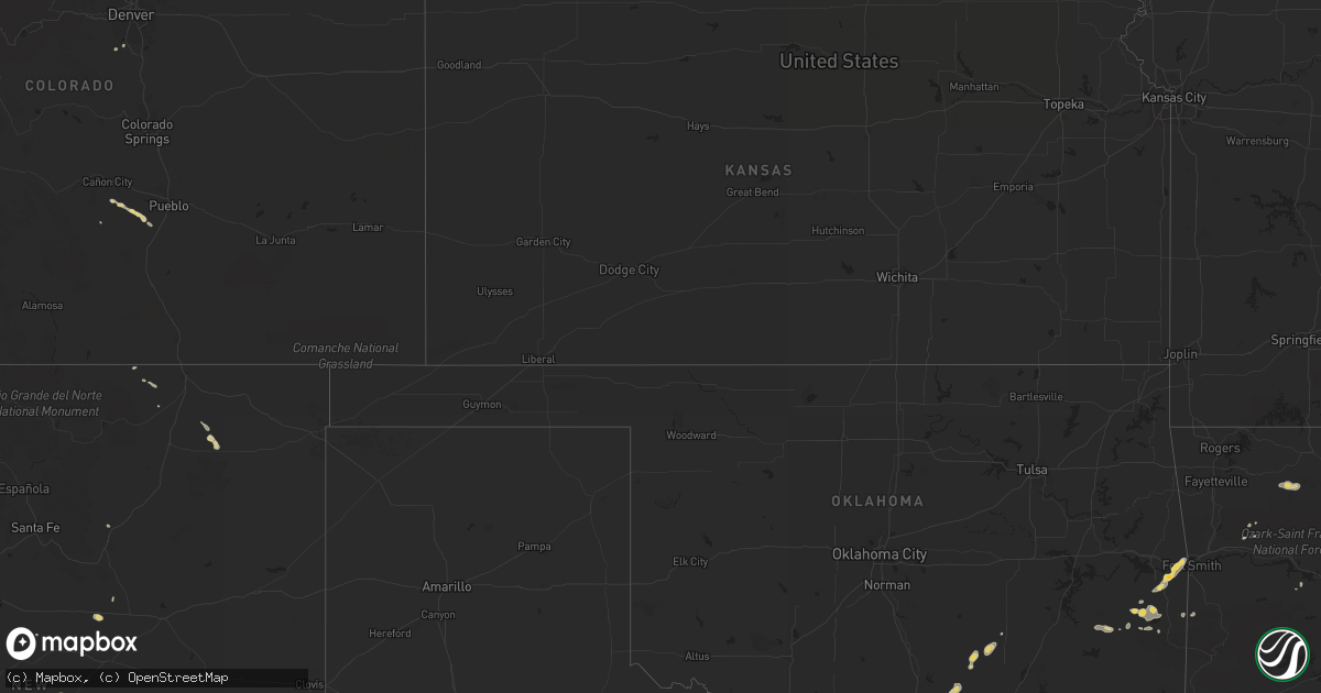 Hail map on August 9, 2013