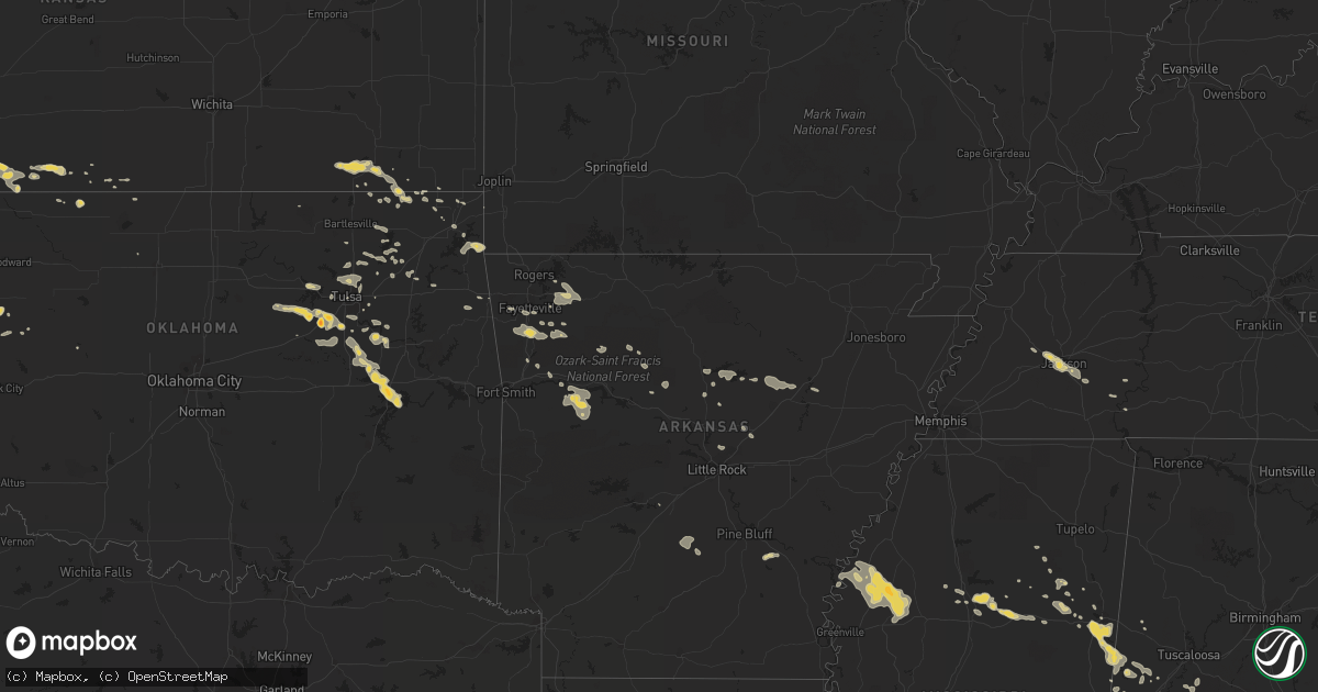 Hail map on August 10, 2011