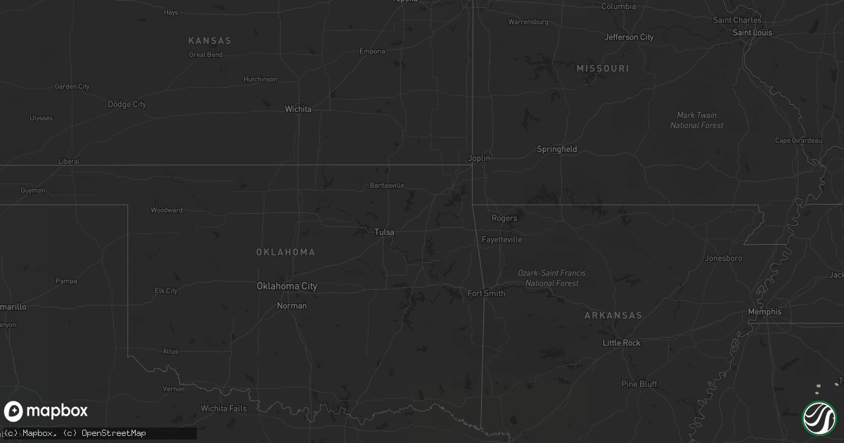 Hail map on August 10, 2012