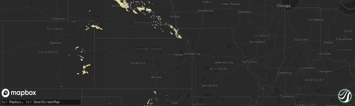 Hail map in Colorado on August 11, 2011