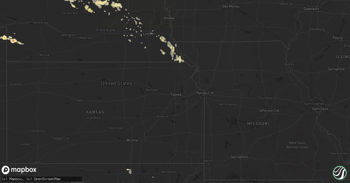 Hail map in Nebraska on August 11, 2011