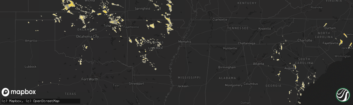 Hail map in Kansas on August 12, 2011