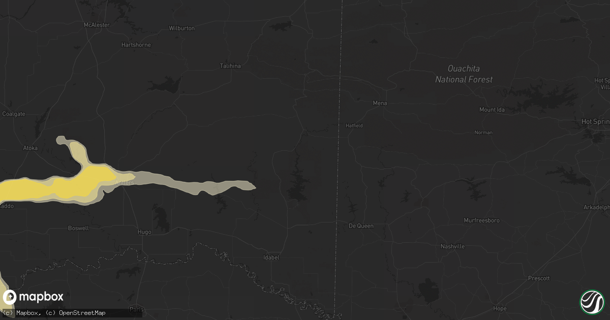 Hail map in Springdale, AR on August 12, 2012
