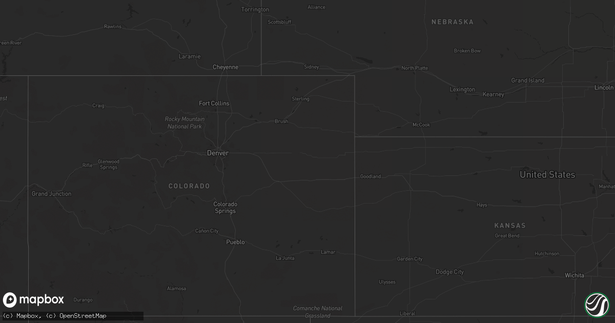 Hail map in Texas on August 12, 2012