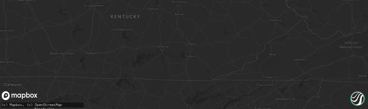 Hail map in Danielson, CT on August 12, 2016