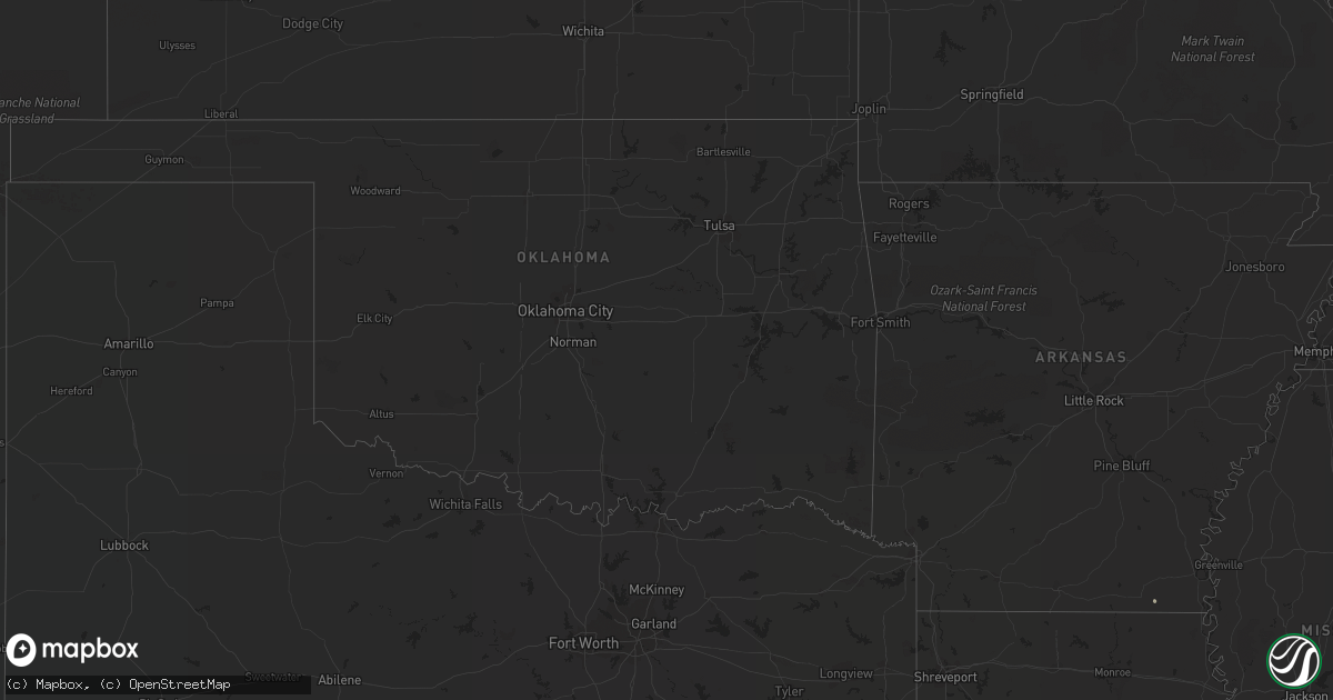 Hail map on August 13, 2011