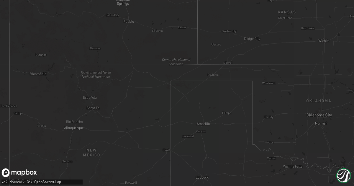 Hail map on August 13, 2014
