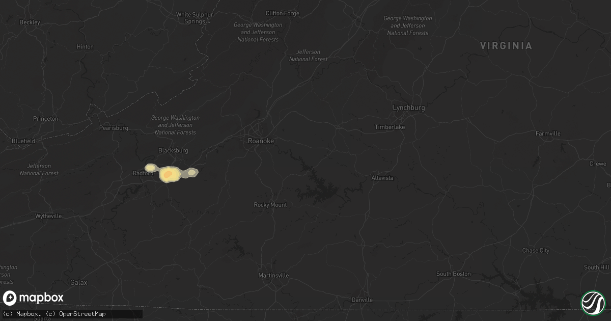 Hail map in Julian, NC on August 14, 2011