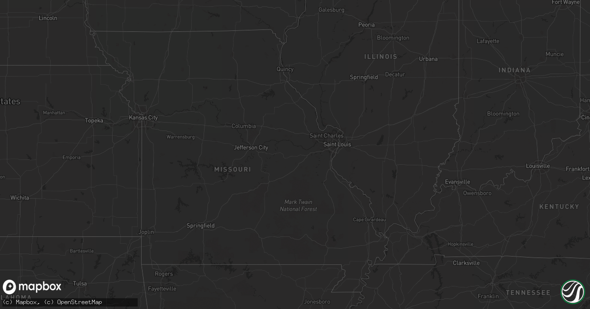 Hail map on August 14, 2011