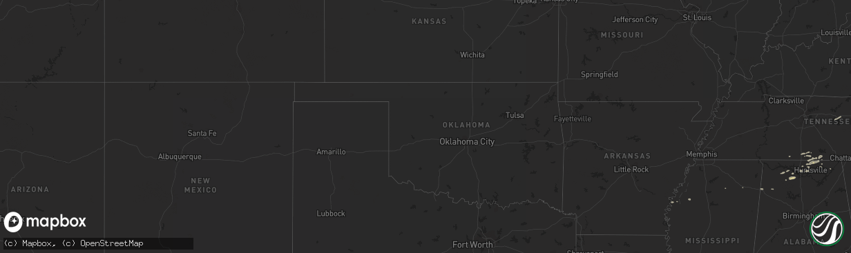 Hail map on August 14, 2023