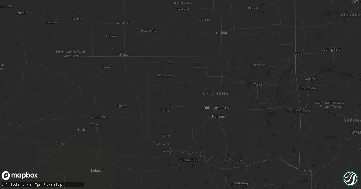Hail map on August 14, 2023