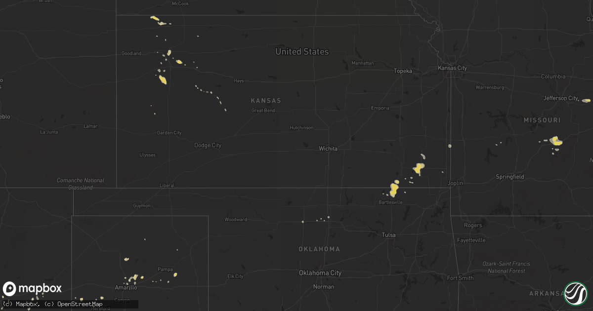 Hail map on August 16, 2014