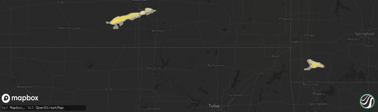 Hail map in Conway Springs, KS on August 17, 2011