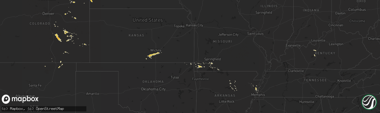 Hail map on August 17, 2011