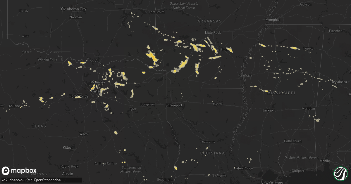 Hail map on August 17, 2012