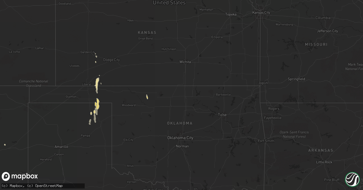 Hail map in New Mexico on August 17, 2013