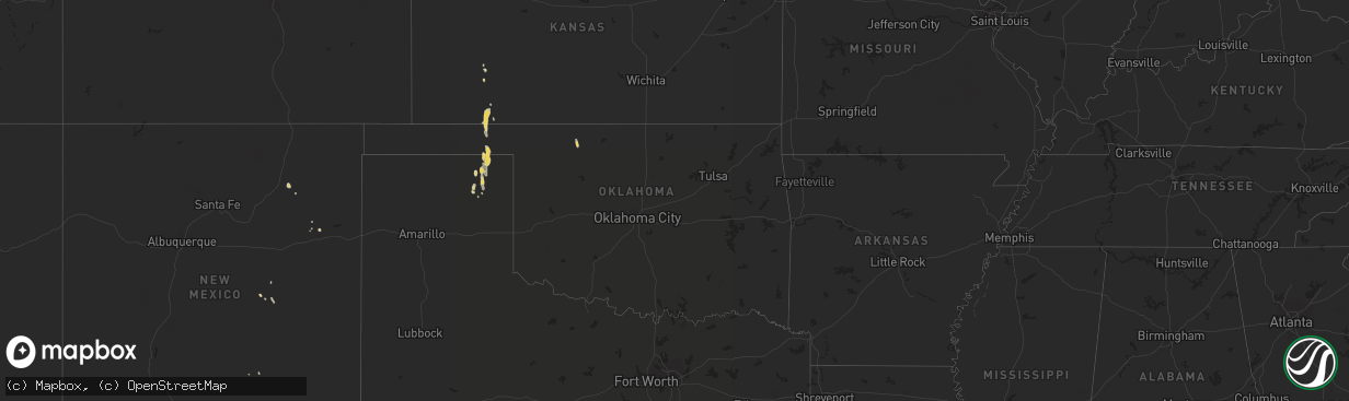Hail map on August 17, 2013
