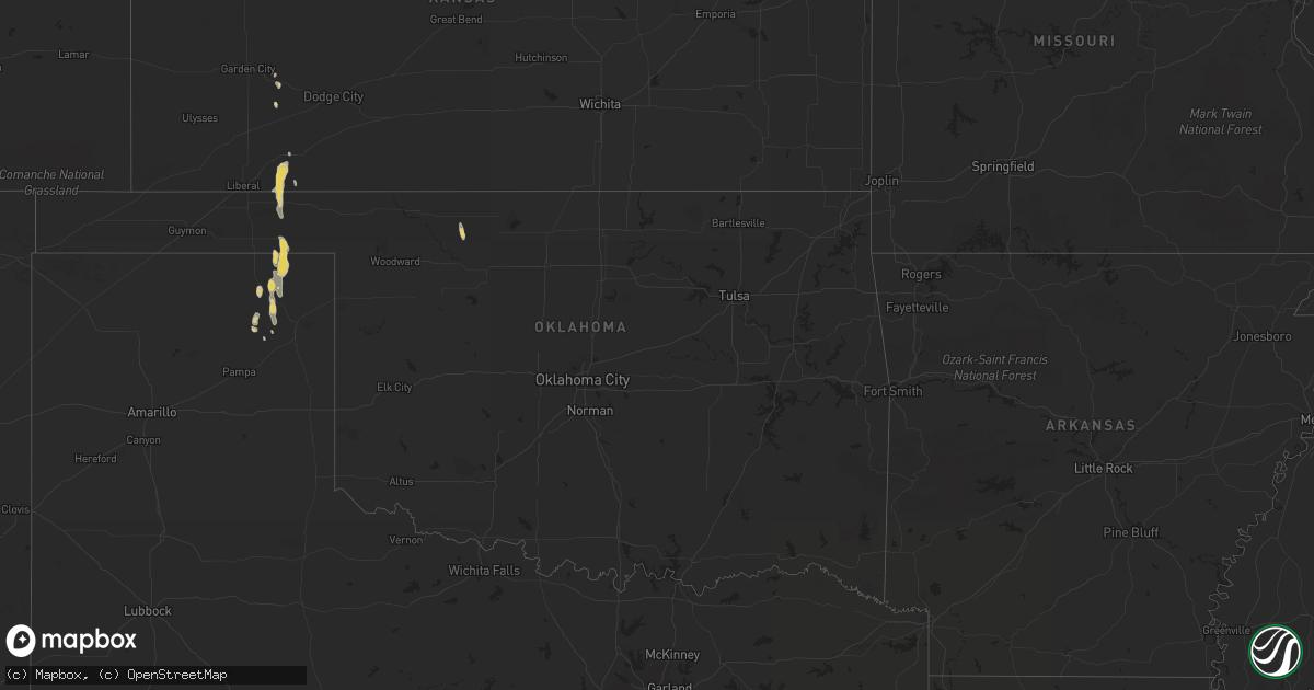 Hail map on August 17, 2013