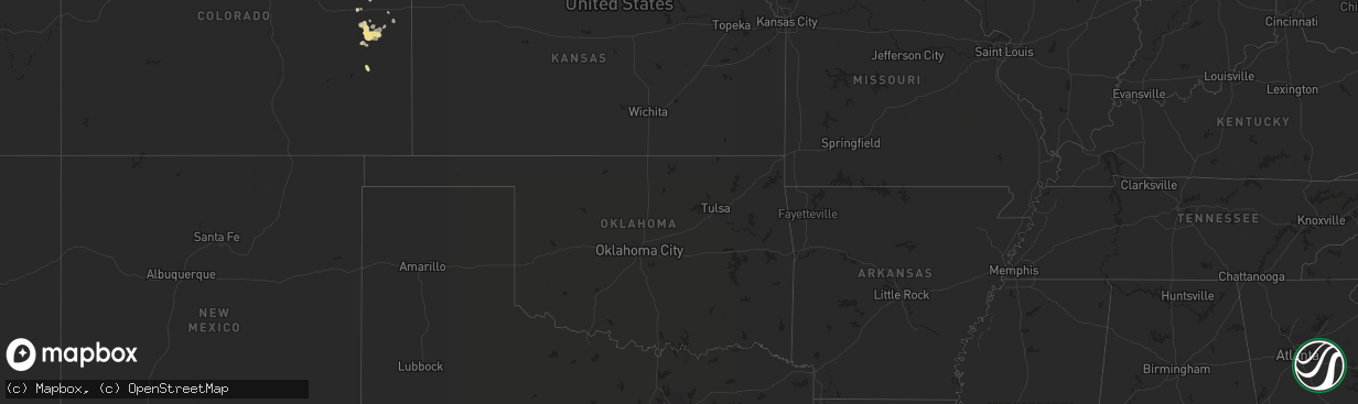 Hail map in Arizona on August 22, 2012