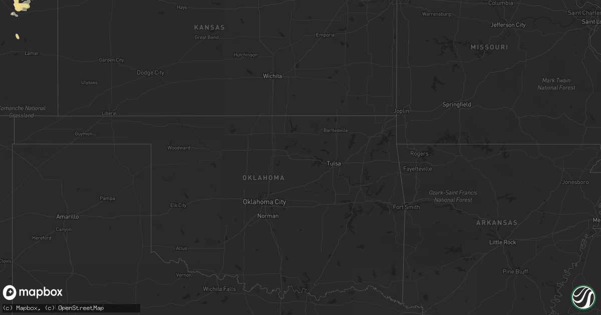 Hail map in South Dakota on August 22, 2012
