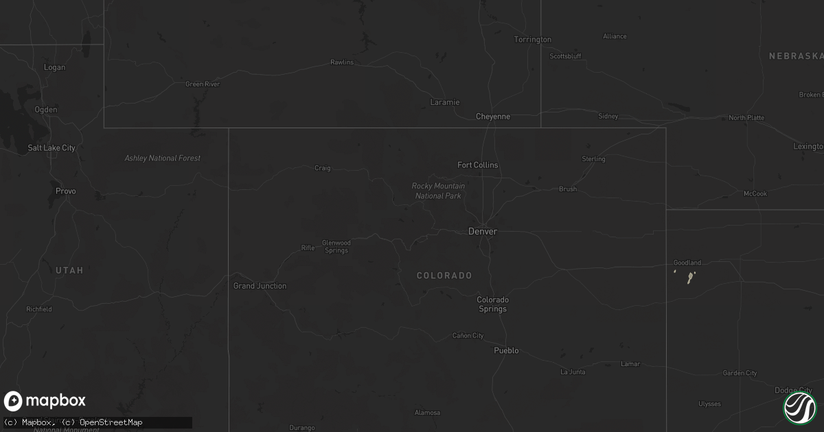 Hail map on August 22, 2016