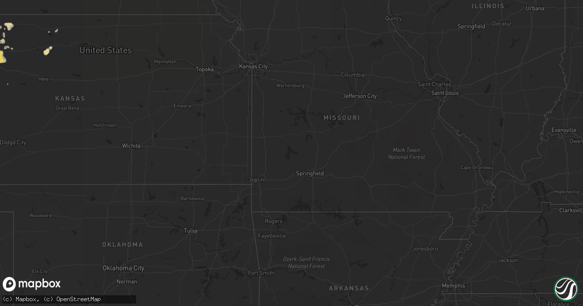 Hail map in Alabama on August 23, 2012