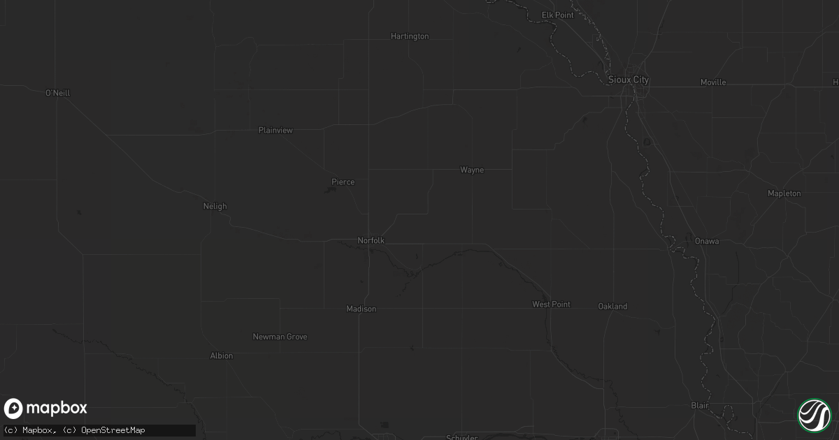 Hail map in Hoxie, KS on August 23, 2012