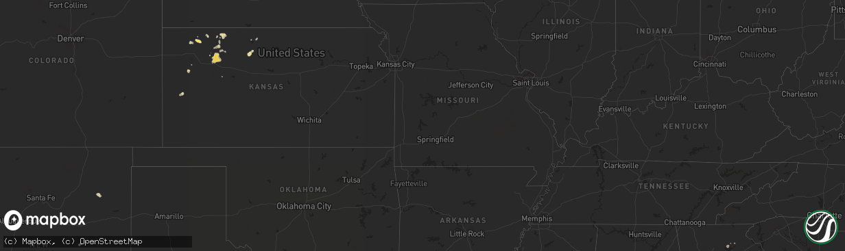 Hail map in Iowa on August 23, 2012