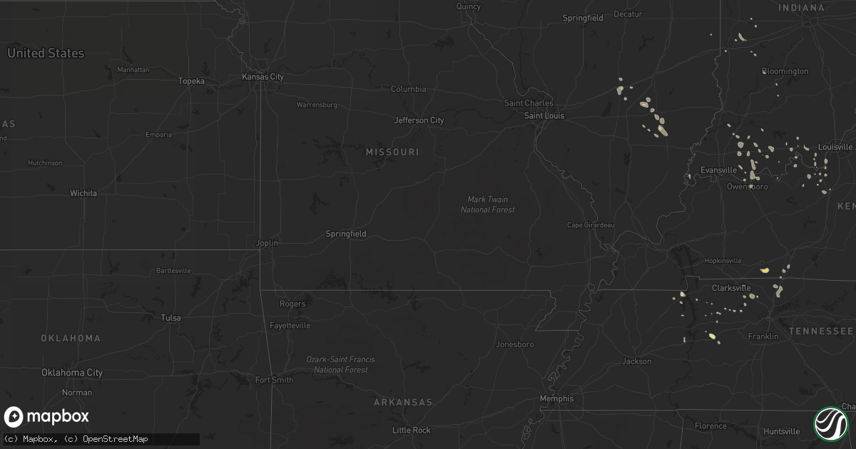 Hail map in North Carolina on August 23, 2014