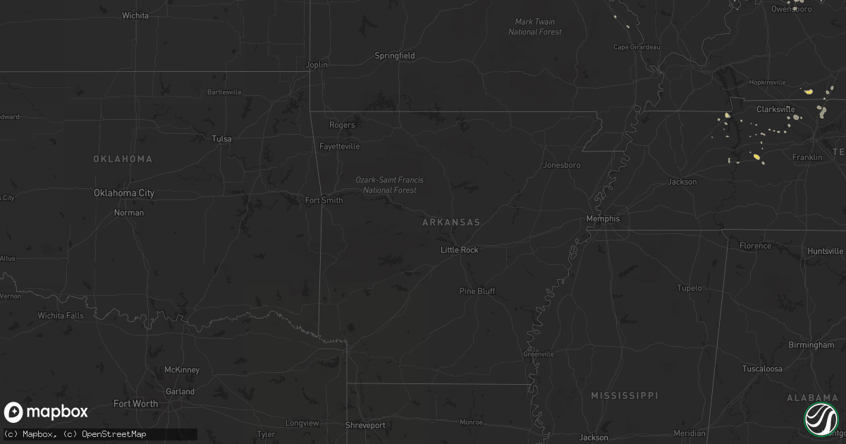 Hail map on August 23, 2014