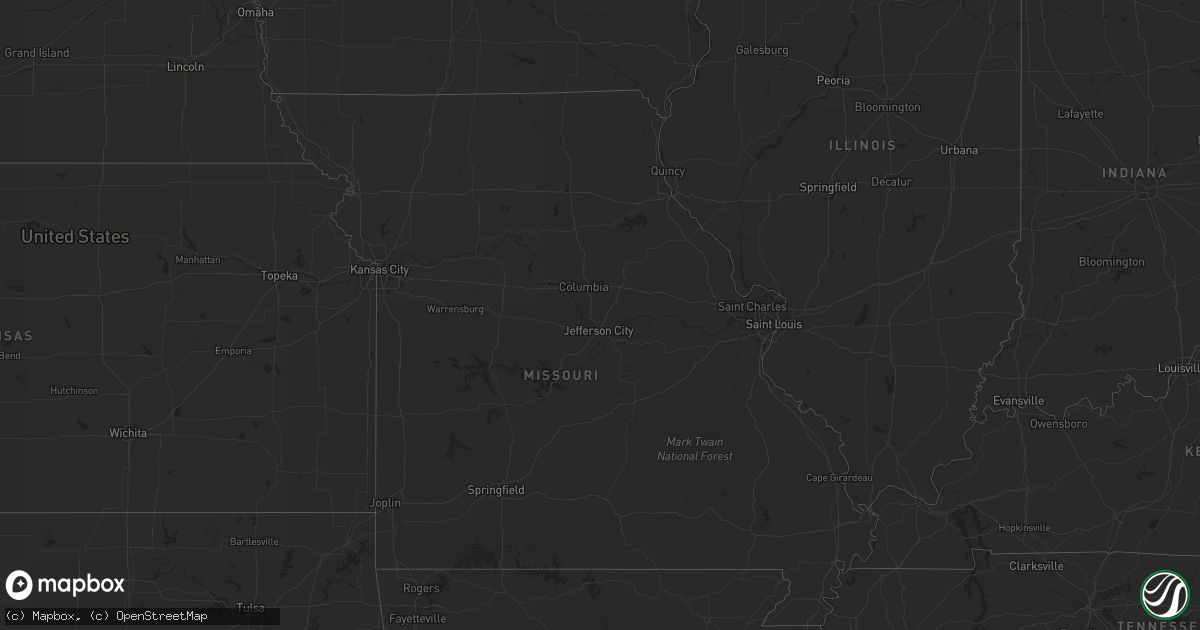 Hail map in Oklahoma on August 24, 2012