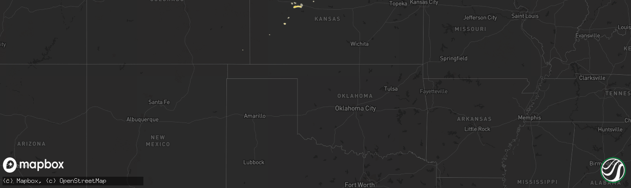 Hail map on August 26, 2011