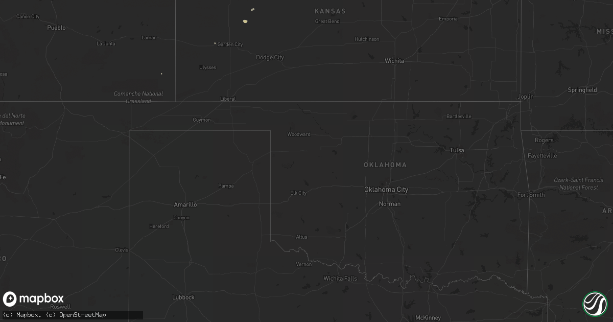 Hail map on August 26, 2011
