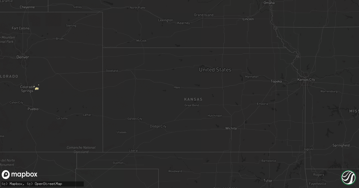 Hail map in South Dakota on August 27, 2011