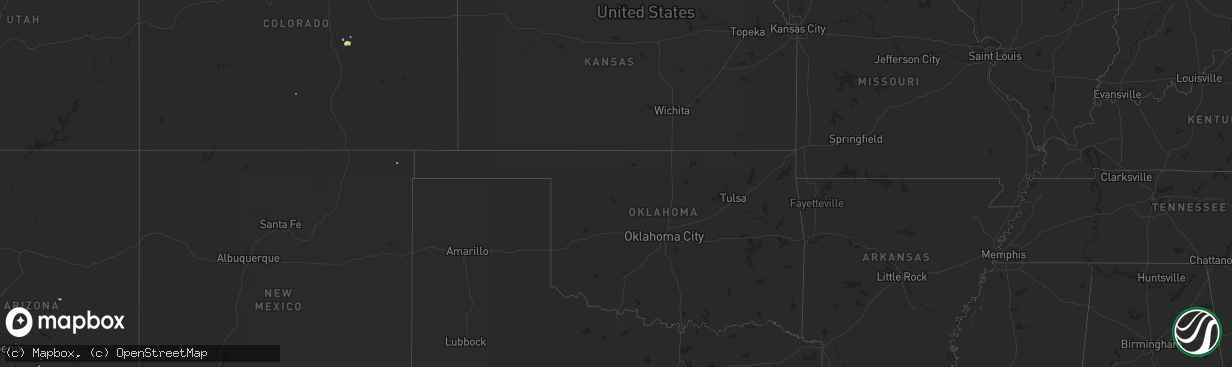 Hail map on August 27, 2011