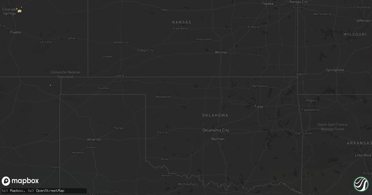 Hail map on August 27, 2011