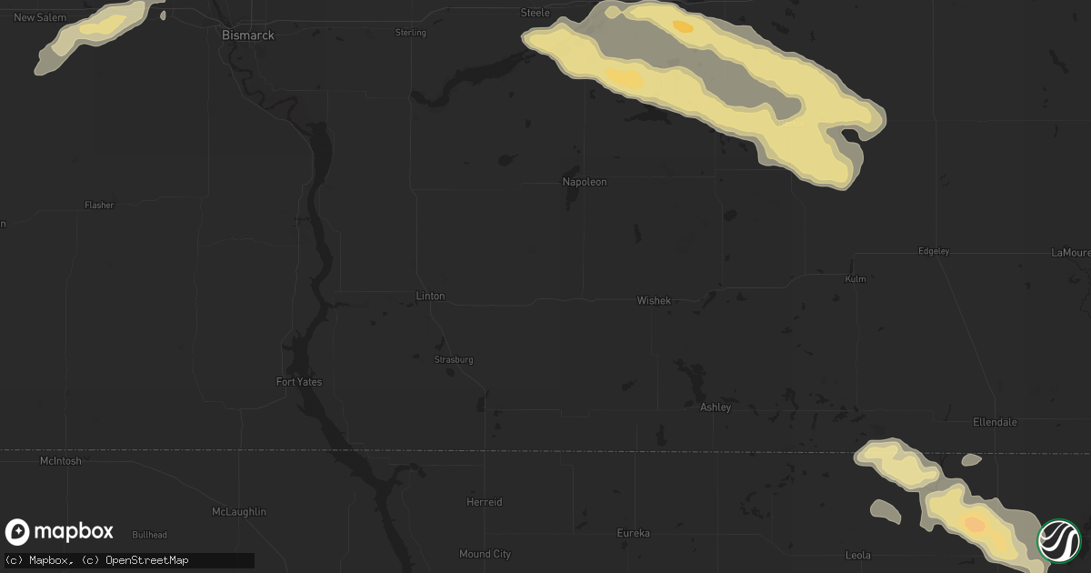 Hail map in Frederick, SD on August 27, 2012