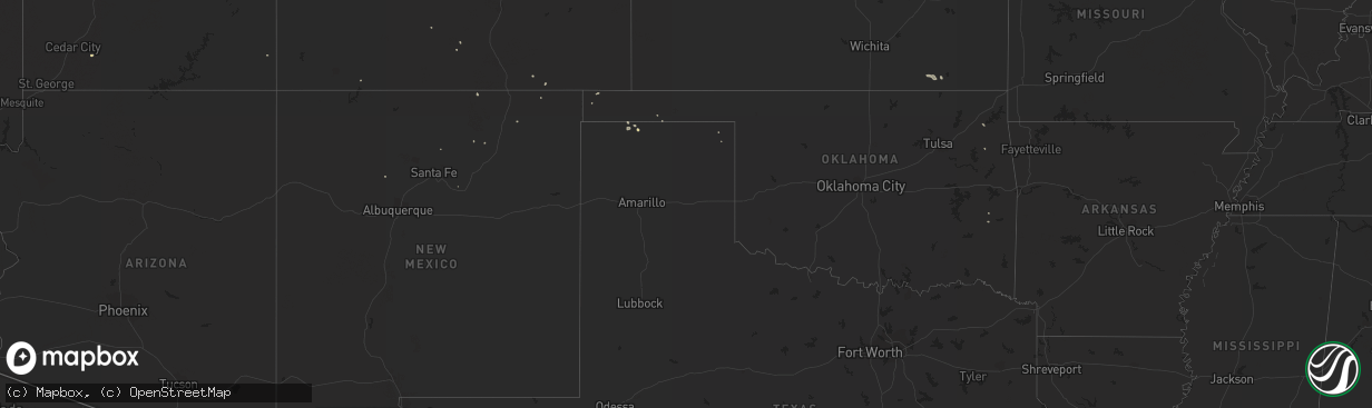 Hail map on August 28, 2011