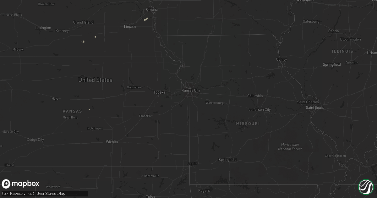Hail map on August 29, 2011