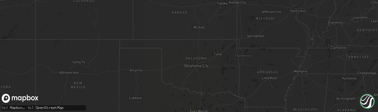 Hail map on August 29, 2012