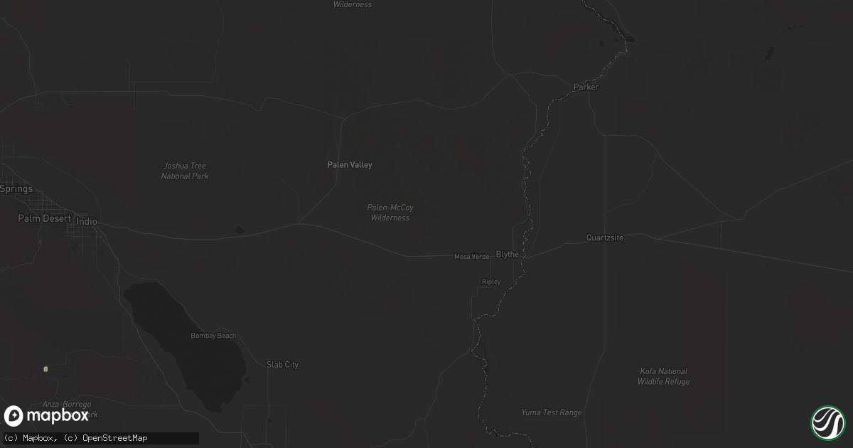 Hail map in Redlands, CA on August 30, 2012