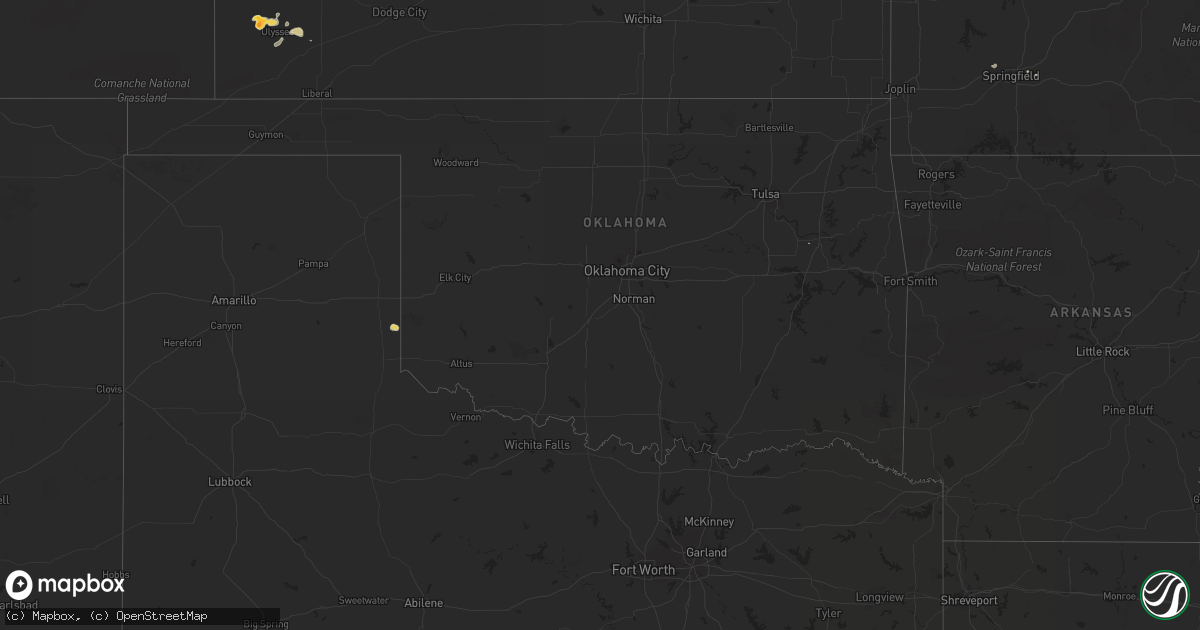 Hail map on August 30, 2014
