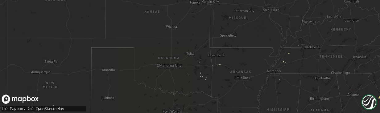 Hail map on August 30, 2015