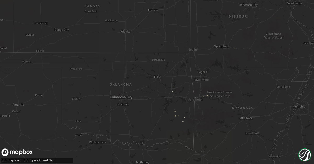Hail map on August 30, 2015