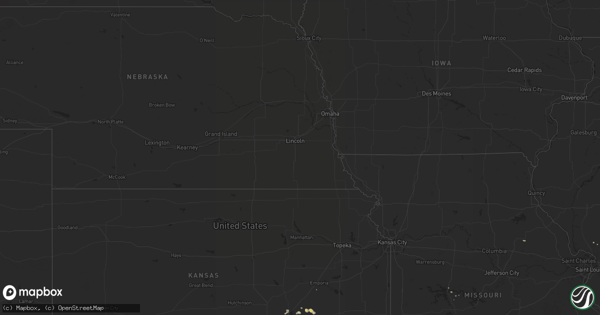 Hail map on August 30, 2016
