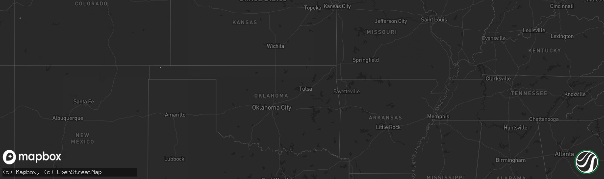 Hail map on August 31, 2011