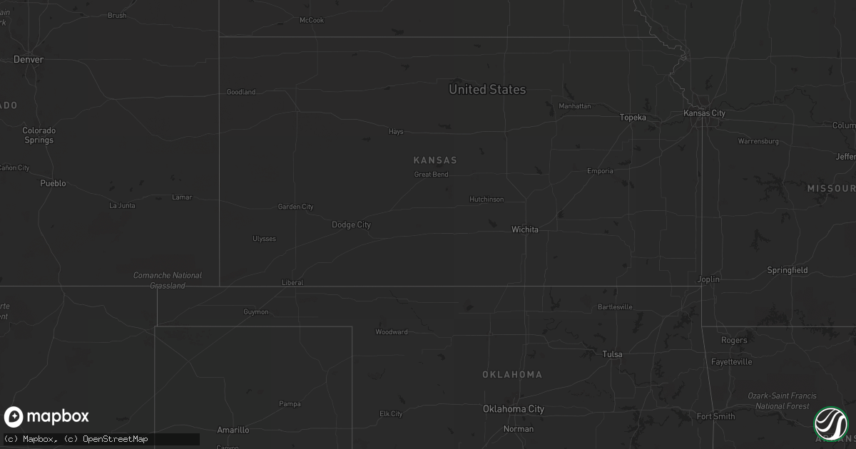 Hail map in South Dakota on September 1, 2015