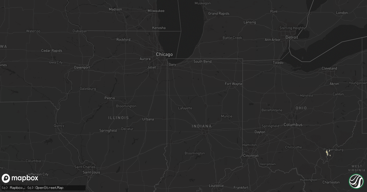 Hail map in Virginia on September 2, 2012