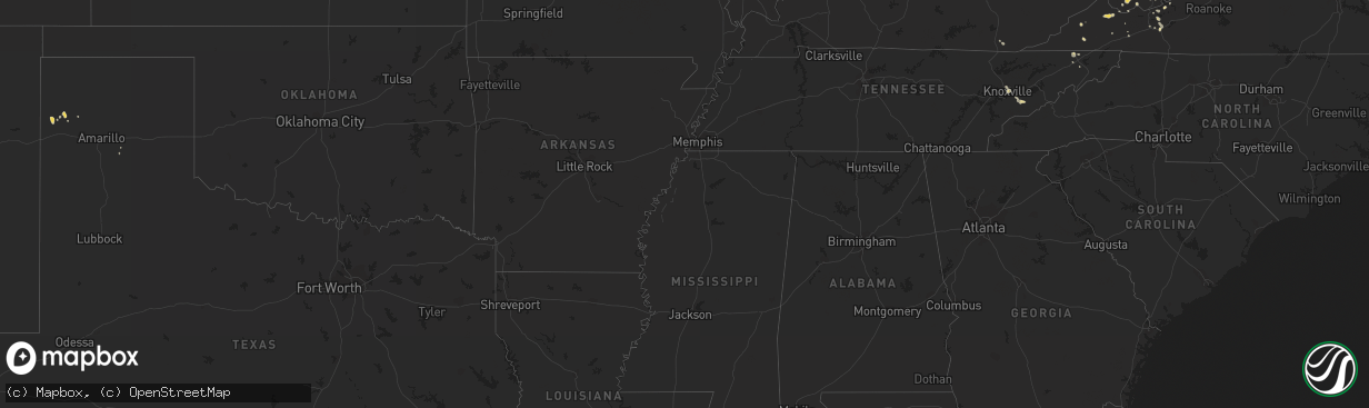 Hail map on September 3, 2011